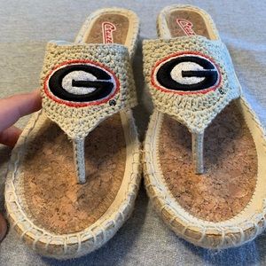 Cruzers Cork & Woven Georgia Sandals Size 8